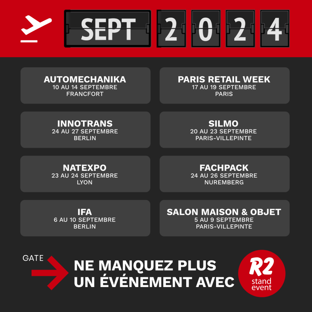 R2 STAND ET EVENT STANDISTE SALON SEPTEMBRE